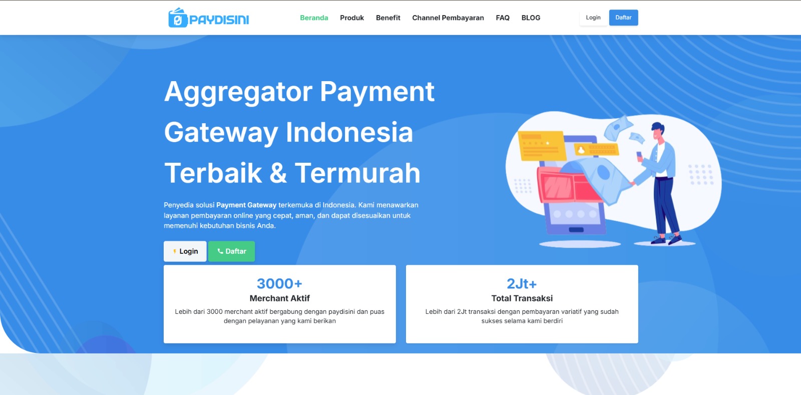 Landing Pages PayDisini - Fintech Website