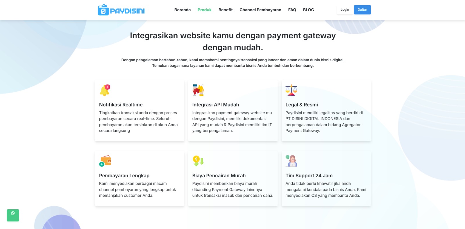 Landing Pages PayDisini - Fintech Website