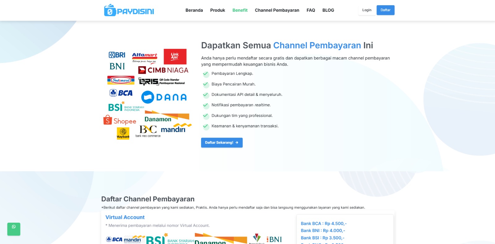 Landing Pages PayDisini - Fintech Website