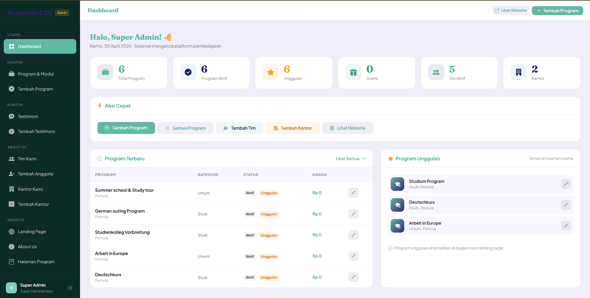 Web Based Learning System