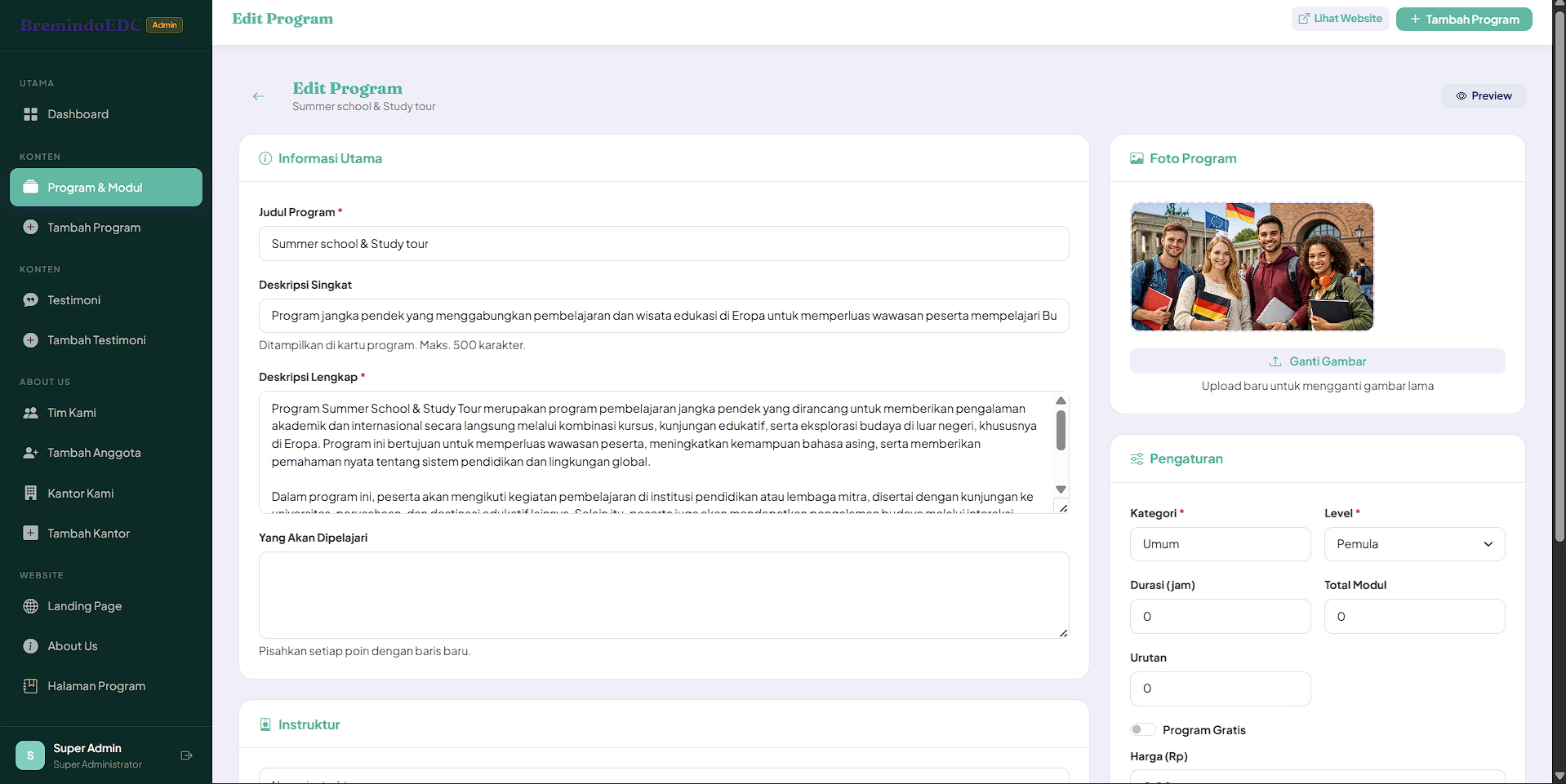 Web Based Learning System